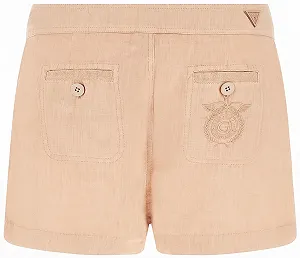 Жіночі лляні шорти GUESS JEANS / Бежеві / Розмір S synthetic.ua - Фото 1