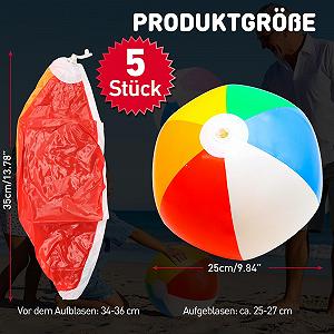 Водний м'яч Aerzouser 25 см, набір 5 штук, Різні кольори synthetic.ua - Фото 1