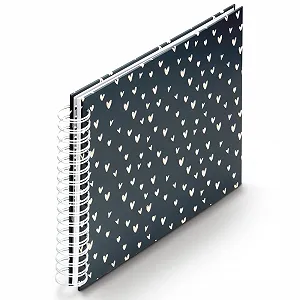 Спиральный альбом Lovely 28 x 24 см, 50 белых страниц, синий - Фото 1