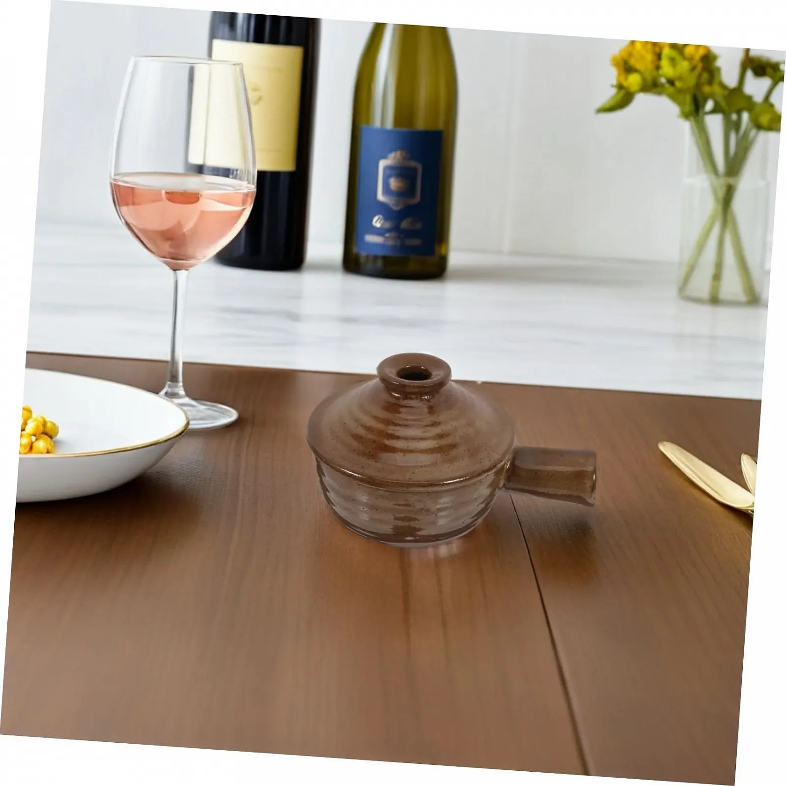 Набір ковшів для тушкування VALICLUD 2 шт. керамічні з кришкою та ручками для мікрохвильової печі, фото №5