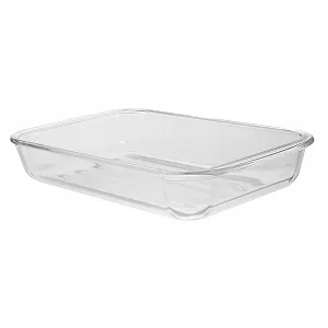 Форма для запікання скляна LIFKOME прямокутна з подвійними ручками Прозорий - Фото 1