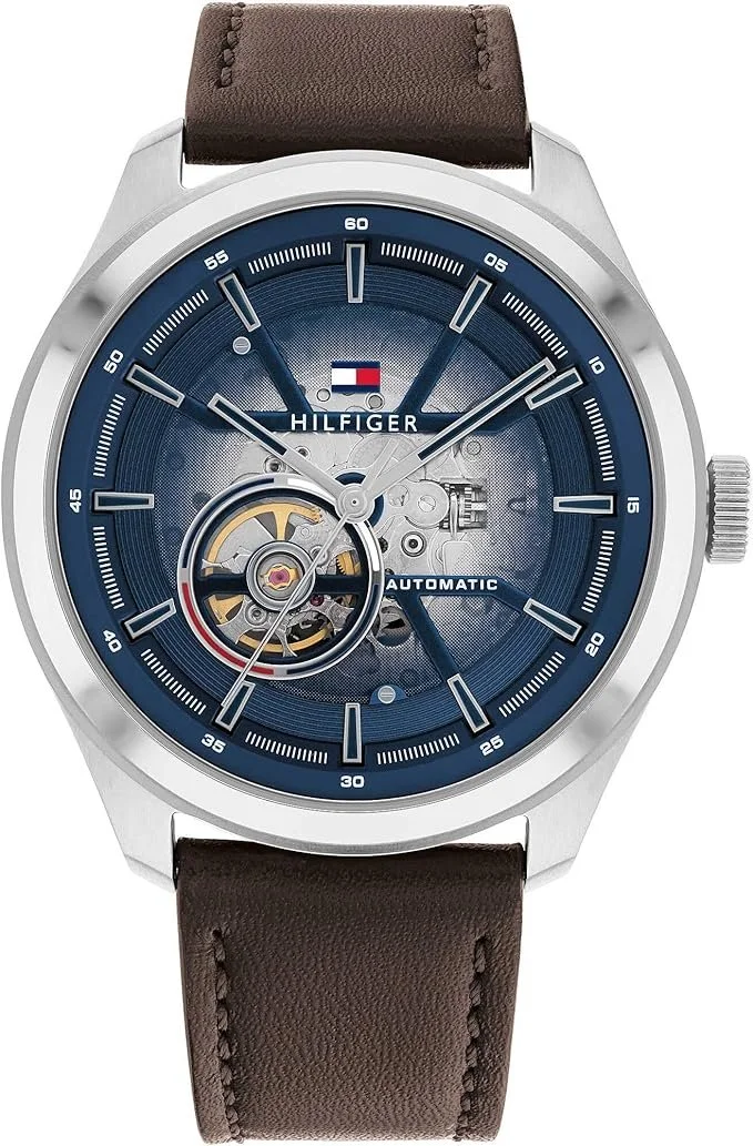 Мужские часы Tommy Hilfiger с автоматическим механизмом и силиконовым ремешком, фото №1