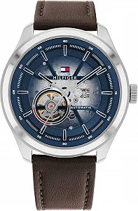 Мужские часы Tommy Hilfiger с автоматическим механизмом и силиконовым ремешком - Фото 1