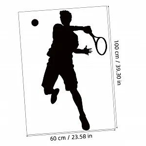 Наклейка на стіну Теніс Водостійка PVC Тенісист Спорт Самоклеюча synthetic.ua - Фото 1
