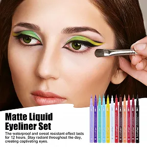 Подводка для глаз Жидкая Набор Разноцветный Матовый цена на synthetic.ua - Фото 1 Подводка для глаз Жидкая Набор Разноцветный Матовый synthetic.ua - Фото 1