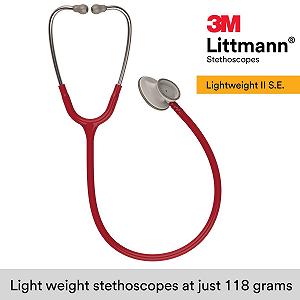 Стетоскоп 3M Littmann Lightweight II S.E. 71см Бордовий synthetic.ua - Фото 1