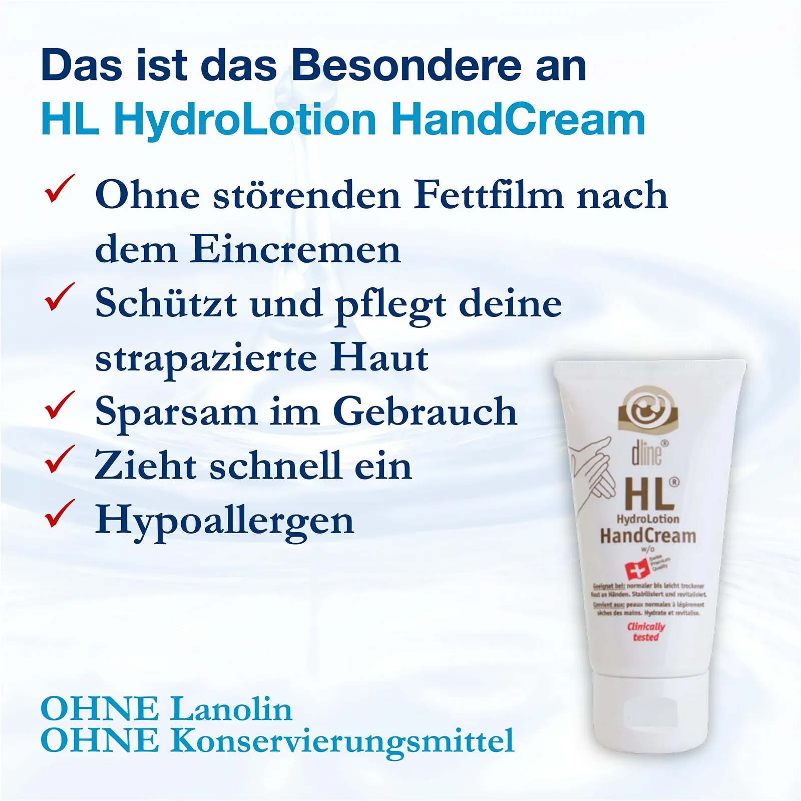 Крем для рук dline HL-Hand Cream для сухої шкіри рук 50 мл з алое вера, гліцерином, сечовиною, гіалуроновою кислотою, мигдалевою олією, фото №5