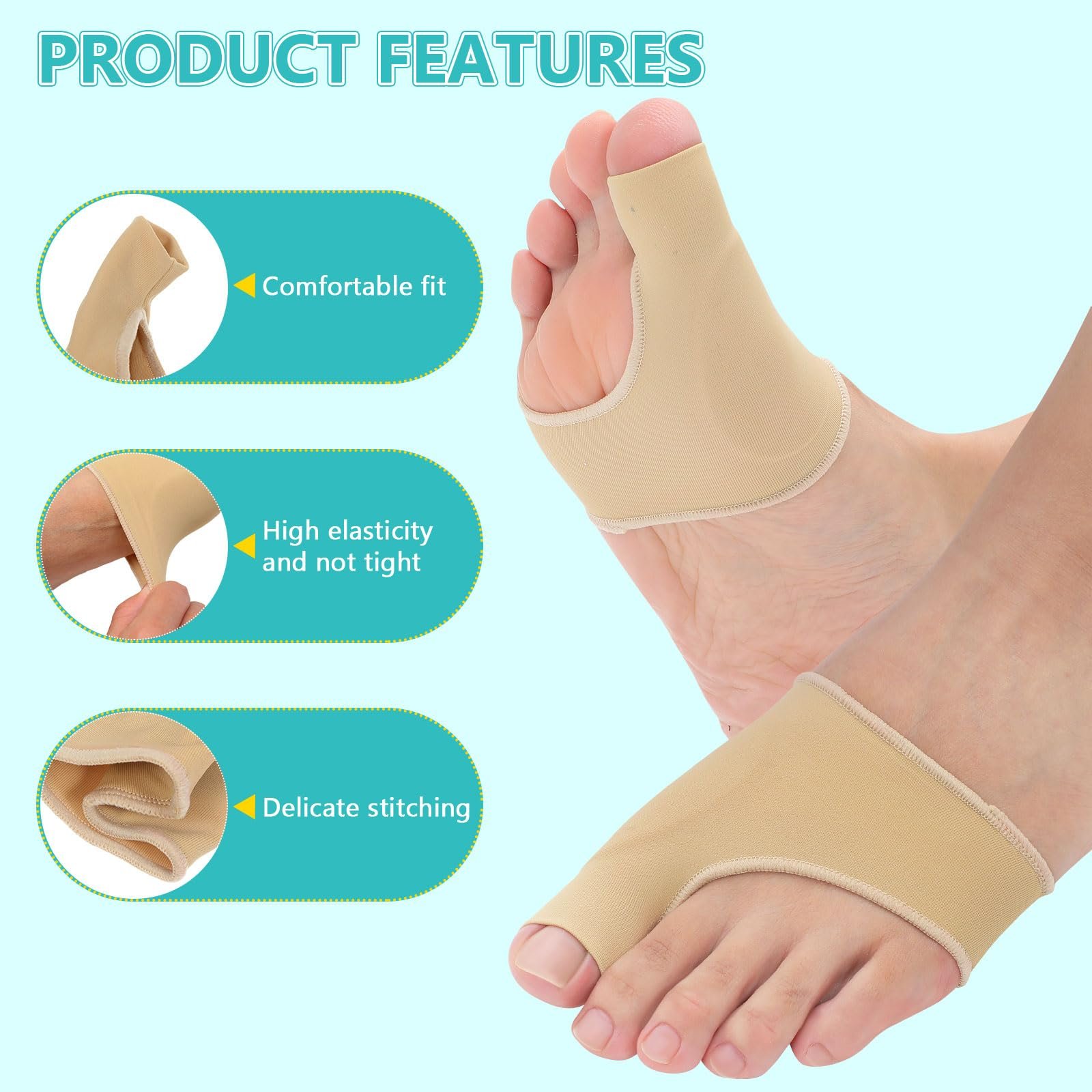 Шина Hallux Valgus Rosenice з роздільником для пальців і гелевою подушечкою, 2 шт., фото №2