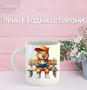 Кружка Капибара с принтом керамическая чашка capybarа 330 мл Uk_625 - Фото 1