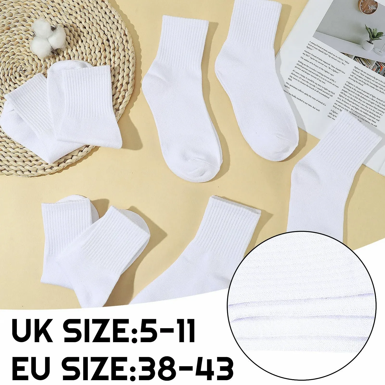 Спортивні шкарпетки Unisex Білий 38-43 Бавовна, фото №2