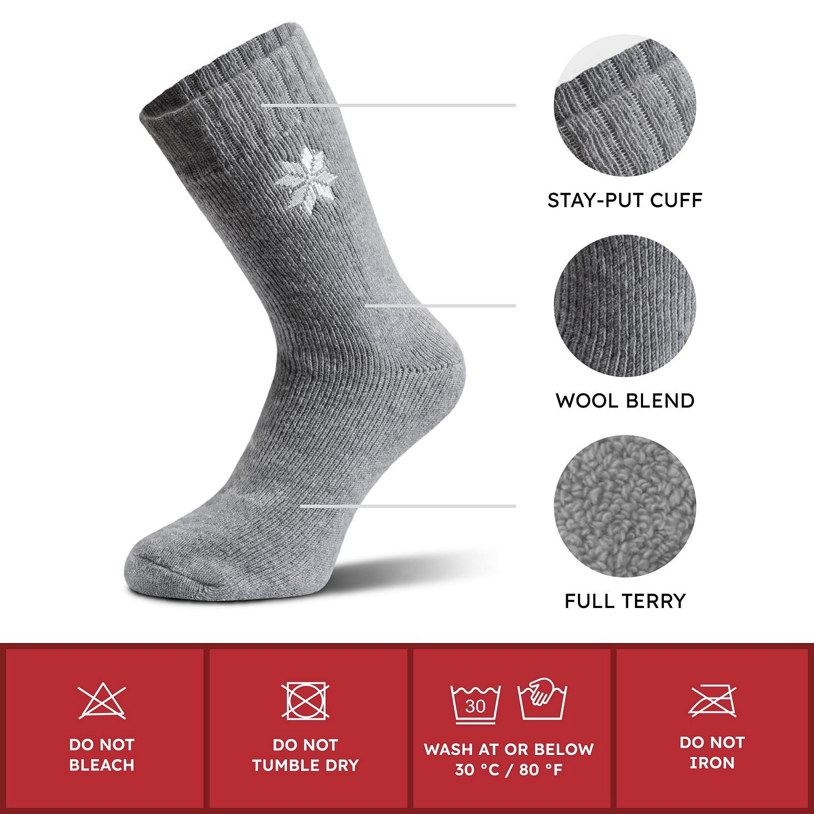 Носки NORDIC Premium Crew с 70% содержанием шерсти мериноса для мужчин и женщин, влагоотводящие, мягкие и удобные, 2 пары, фото №3