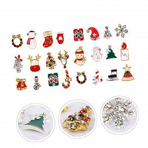 Стразы для ногтей Рождественские FRCOLOR Набор Разные дизайны synthetic.ua - Фото 1