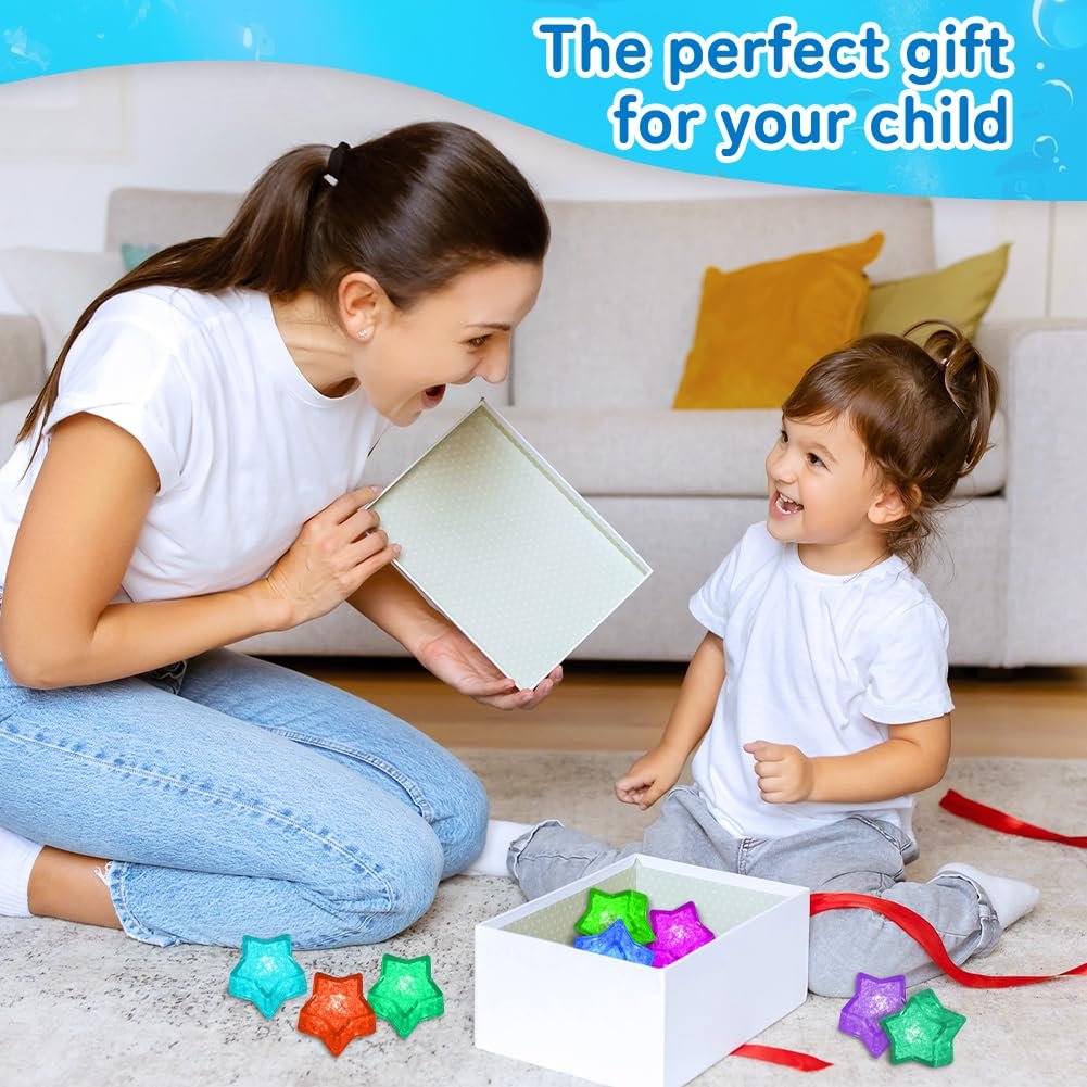 Іграшки для ванни Ainiv Зірка, 8 шт, світлодіодні, для дітей, фото №7