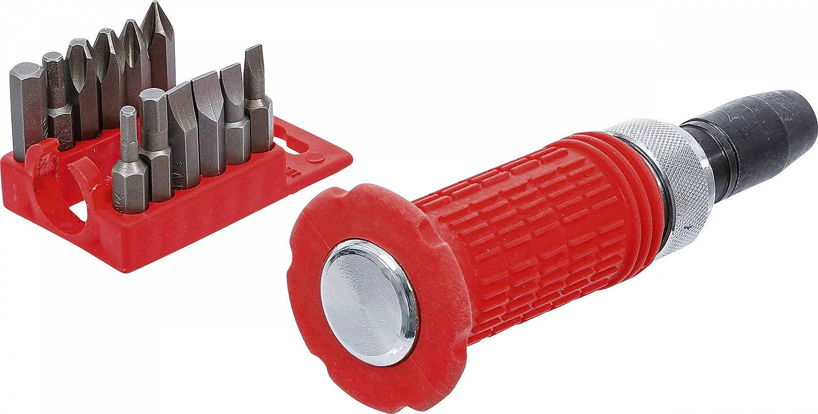 Набір ударних викруток Kraftmann 712 Чорний/Червоний/Сріблястий, фото №2