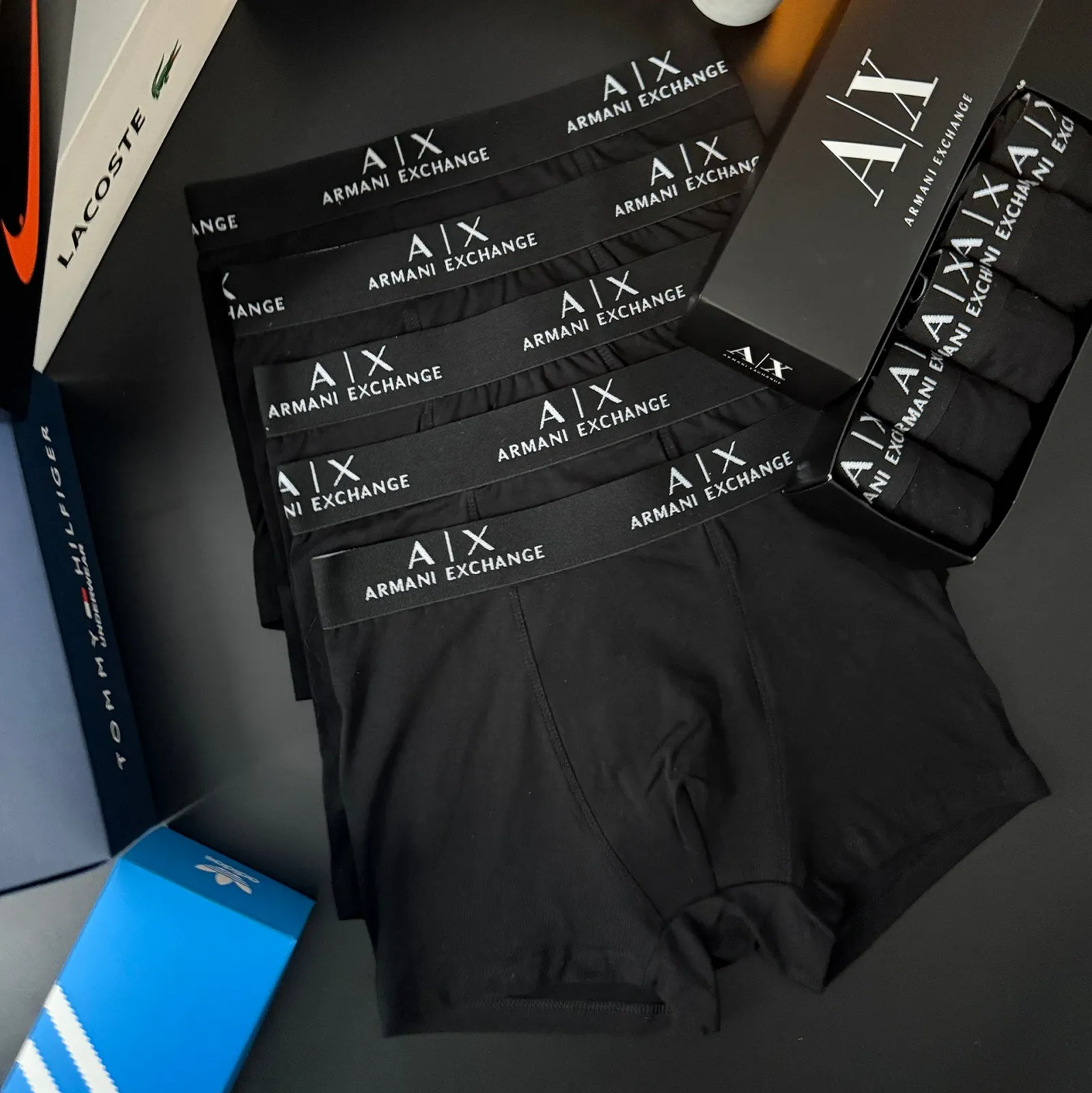 Мужские боксеры Armani Exchange черные, фото №1