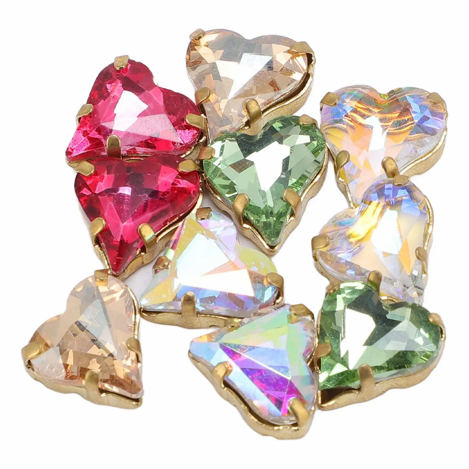 Стразы для ногтей Glasversstrass Серия Herzverdrehter Модель Nageljuwelen Кристалл, приносящий искусство, 10 шт., фото №1