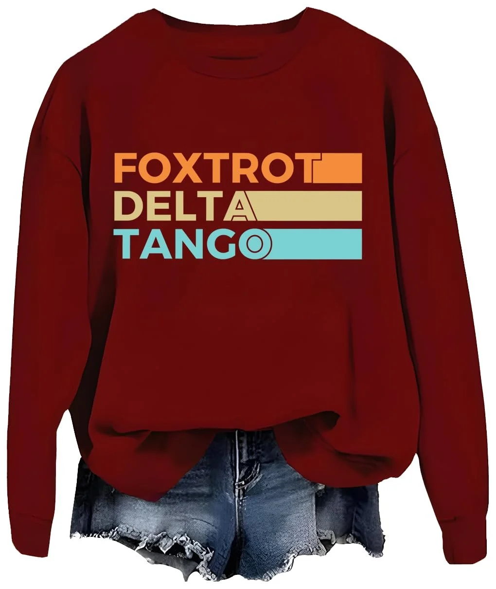 Винтажный свитшот Foxtrot Delta Tango Унисекс, фото №1 Винтажный свитшот Foxtrot Delta Tango Унисекс, фото №1