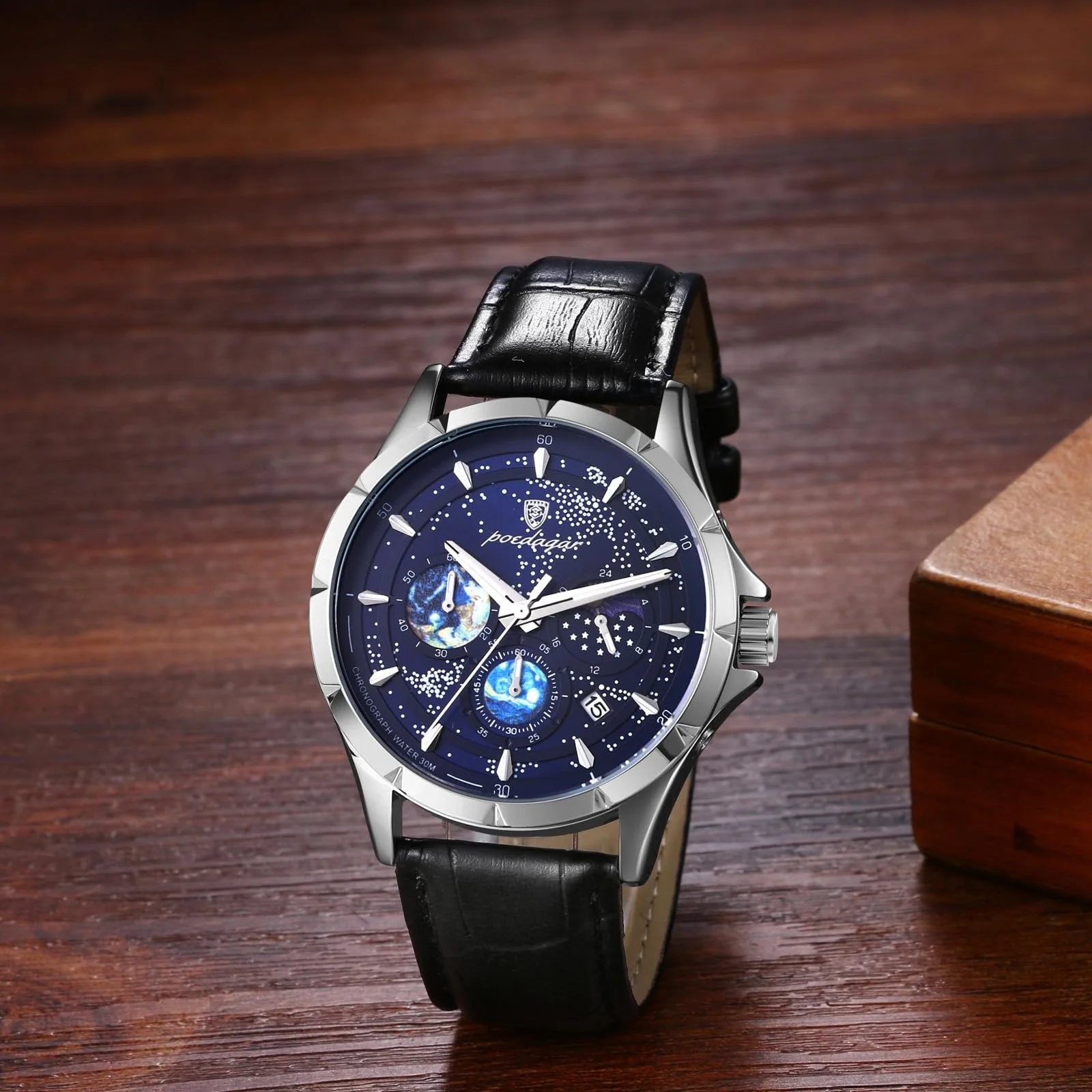 Чоловічий годинник Avaner Star Galaxy, шкіряний ремінець, фото №2 Чоловічий годинник Avaner Star Galaxy, шкіряний ремінець, фото №2