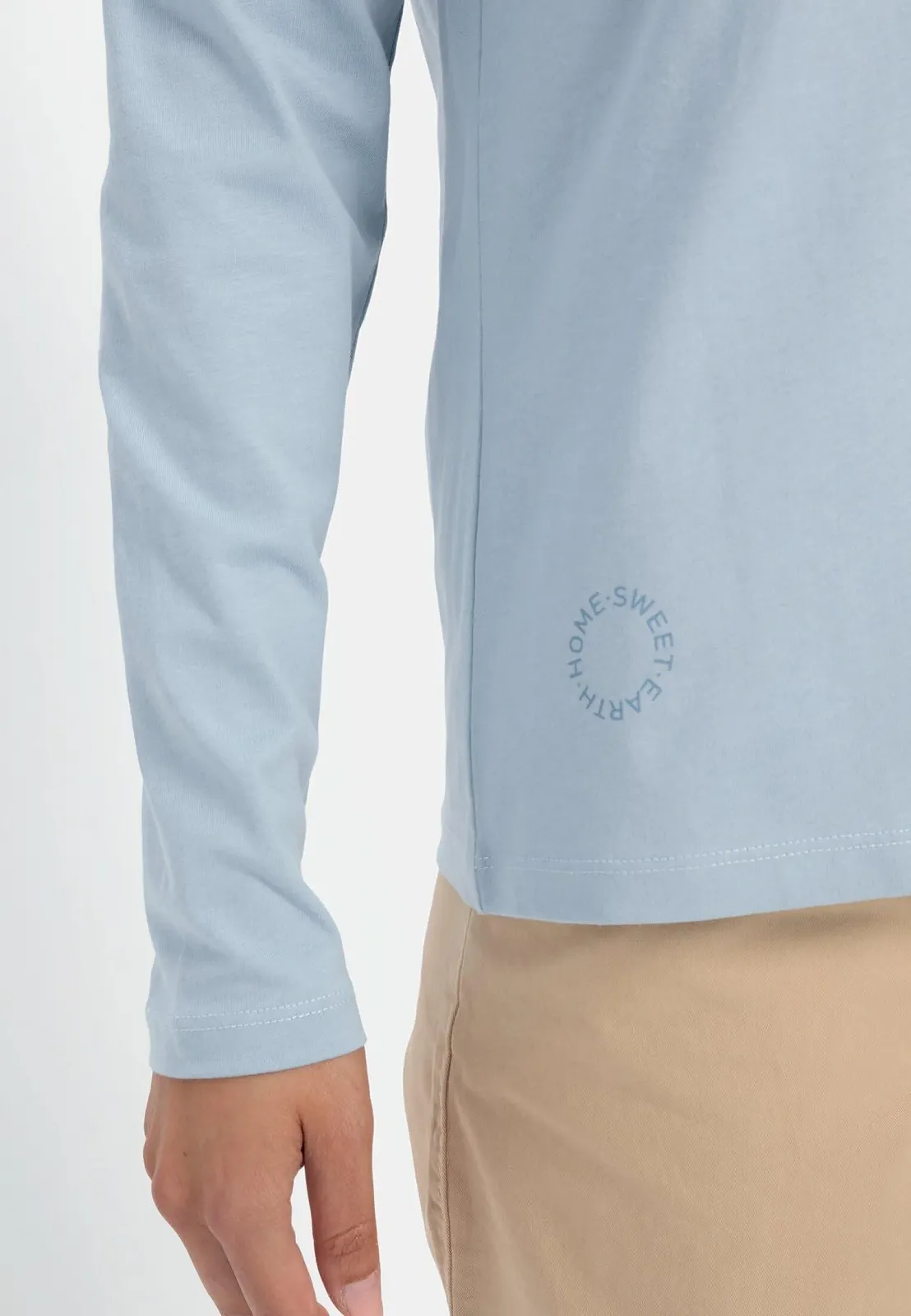 Жіночий світшот camel active з круглим вирізом з чистої бавовни, фото №6