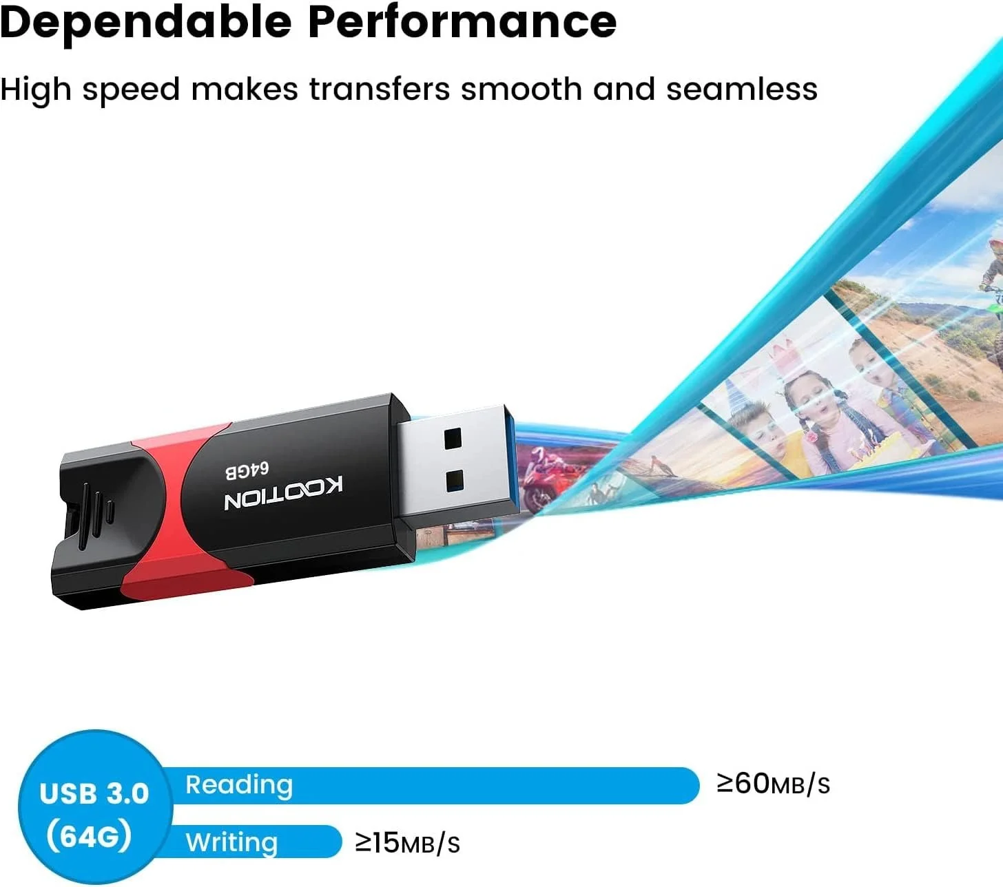 Набір USB-флеш-накопичувачів KOOTION 64 GB 3 шт. USB 3.0 USB C Retractable, фото №3