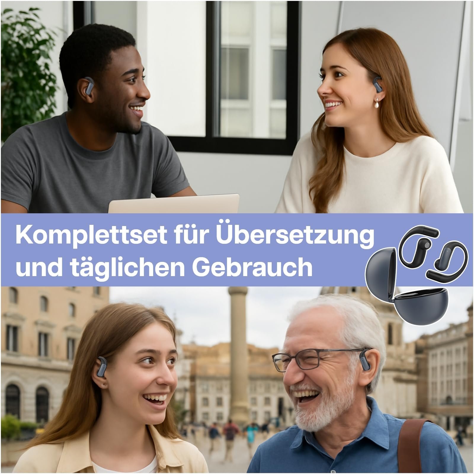 Наушники AI-переводчика MMOBIEL Беспроводные Bluetooth 5.4, фото №7