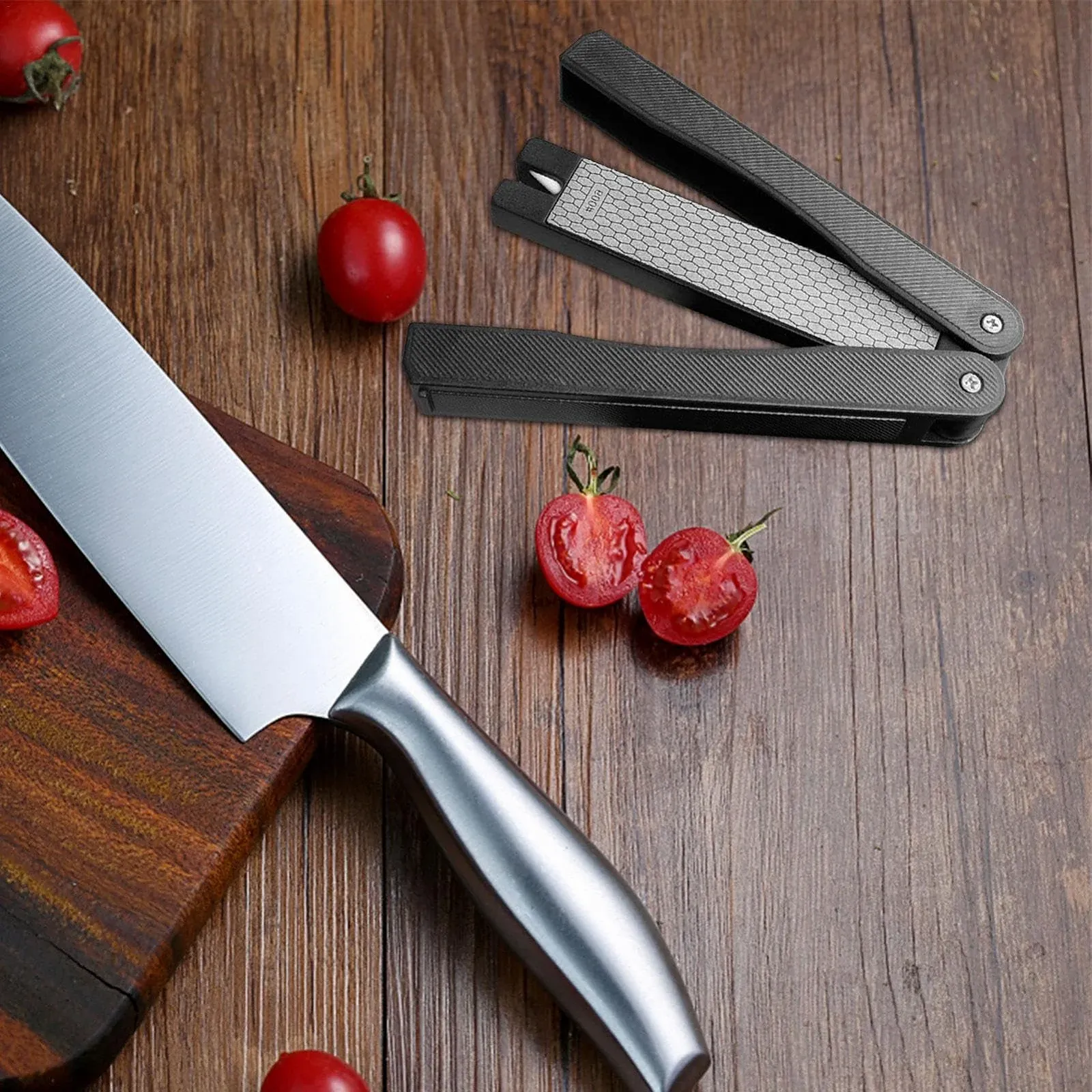 Точило двостороння складана Diafold алмазна 400/600 грит напилок для заточування ножів, фото №3