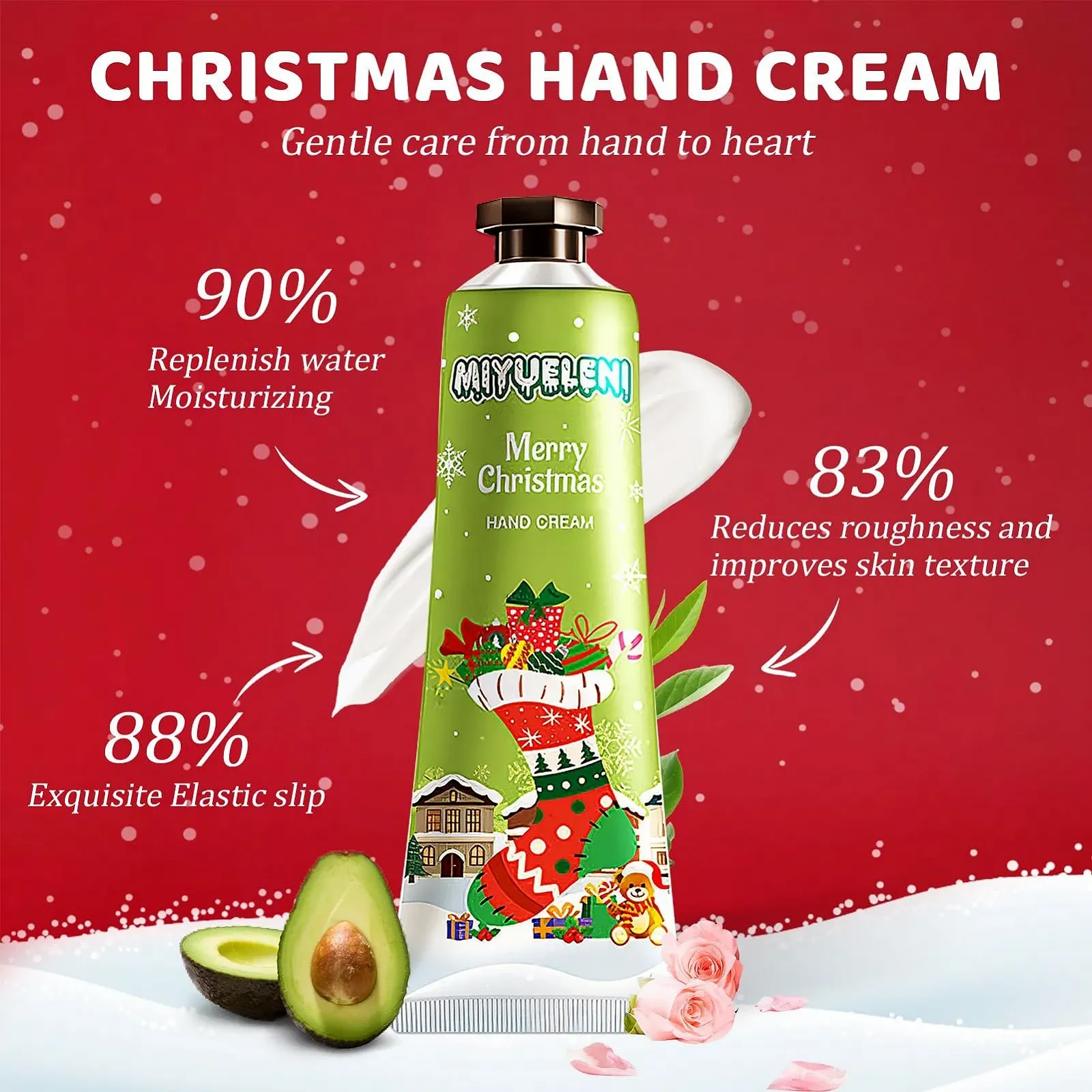 Крем для рук Різдвяний набір 5 шт Mini Hand Cream Set, фото №2