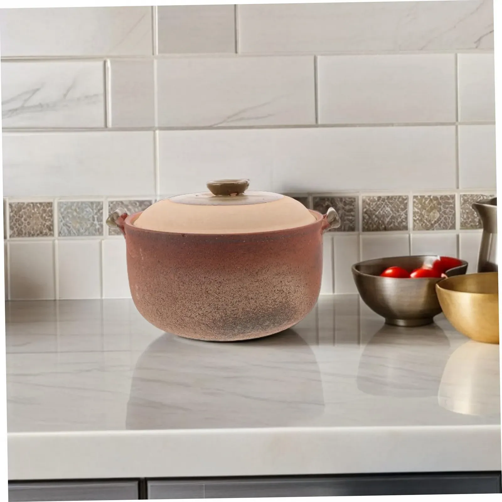 Кастрюля VALICLUD глиняная с ручкой для тушения и супов, фото №7