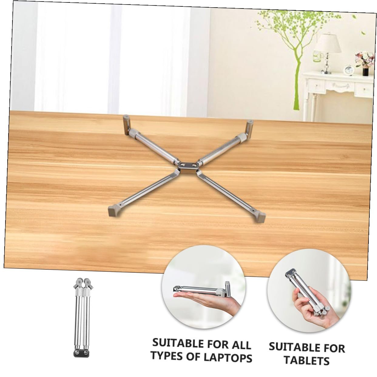 Підставка для ноутбука NOLITOY Алюмінієва Регульована Складана Легка з порожнистим дизайном для кращого розсіювання тепла, фото №4 Підставка для ноутбука NOLITOY Алюмінієва Регульована Складана Легка з порожнистим дизайном для кращого розсіювання тепла, фото №4