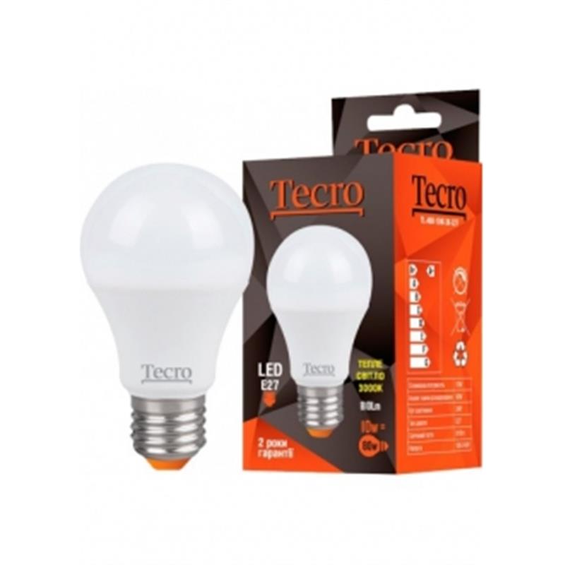 Лампа LED Tecro TL-A60-10W-3K-E27 10W 3000K E27, фото №1