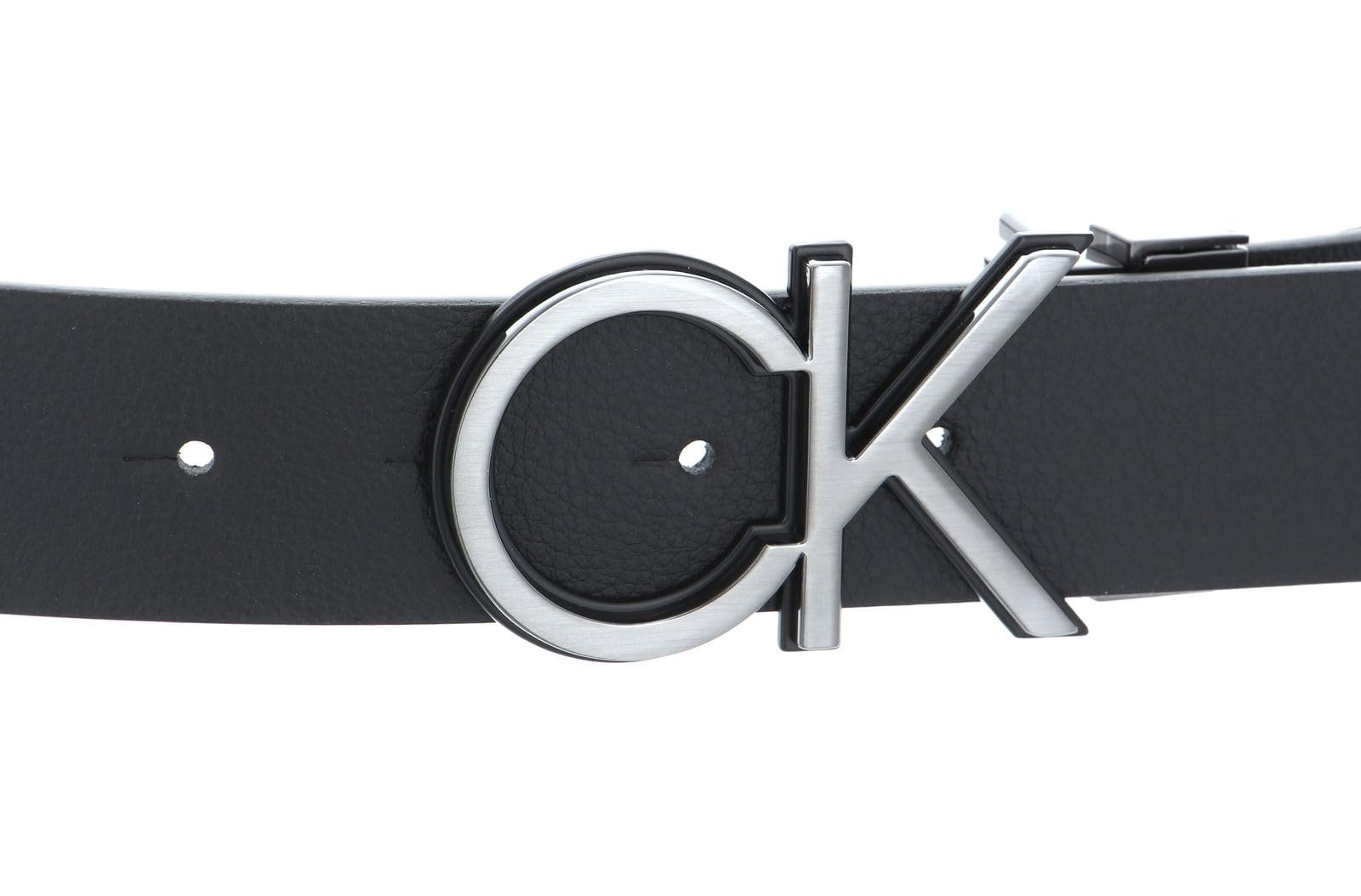 Ремень Calvin Klein Logo ADJ/REV CK Outlined Veg 35 мм W90 CK Black - Можно укоротить, CK Black, фото №4