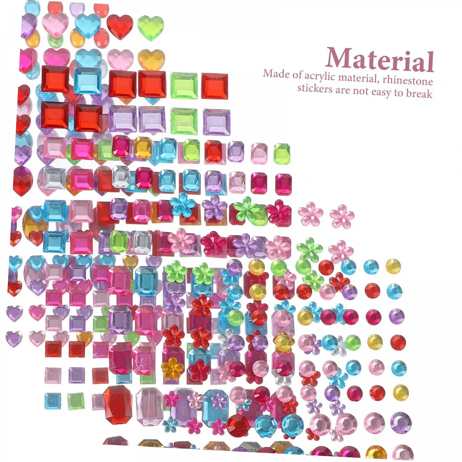 Самоклеющиеся кристаллы для лица 12 листов, блестящие камни для рукоделия, стразы для макияжа и украшений для мобильных телефонов, скрапбуков и творческих проектов, фото №5