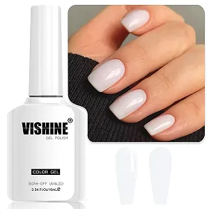 Гель-лак Vishine E020 Молочний білий, напівпрозорий, 16 мл synthetic.ua - Фото 1