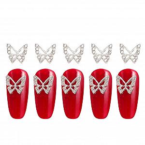 3D Украшение для ногтей Бабочка Блестки для ногтей | Маникюрные ювелирные изделия Акриловое украшение и дизайн для ногтей - Фото 1