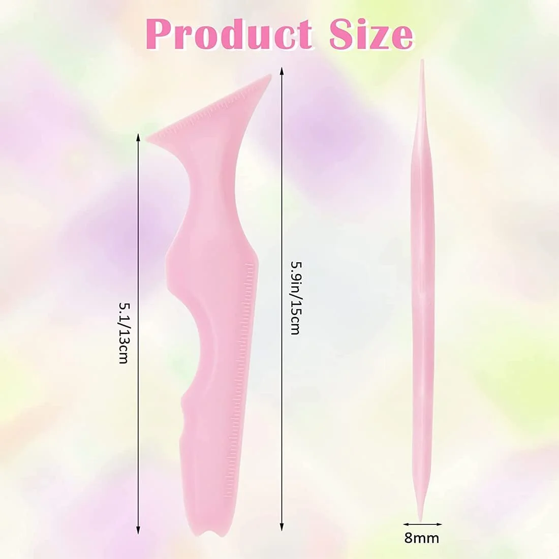 Шаблони PLABBDPL Eyeliner Силіконові Багаторазові Рожевий Фіолетовий, фото №2