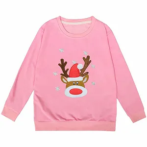 Рождественский джемпер Детский рождественский свитшот, Рождественский джемпер, Джемпер с оленем, Свитер с Сантой, Рубашка с длинным рукавом Детский спортивный джемпер synthetic.ua - Фото 1