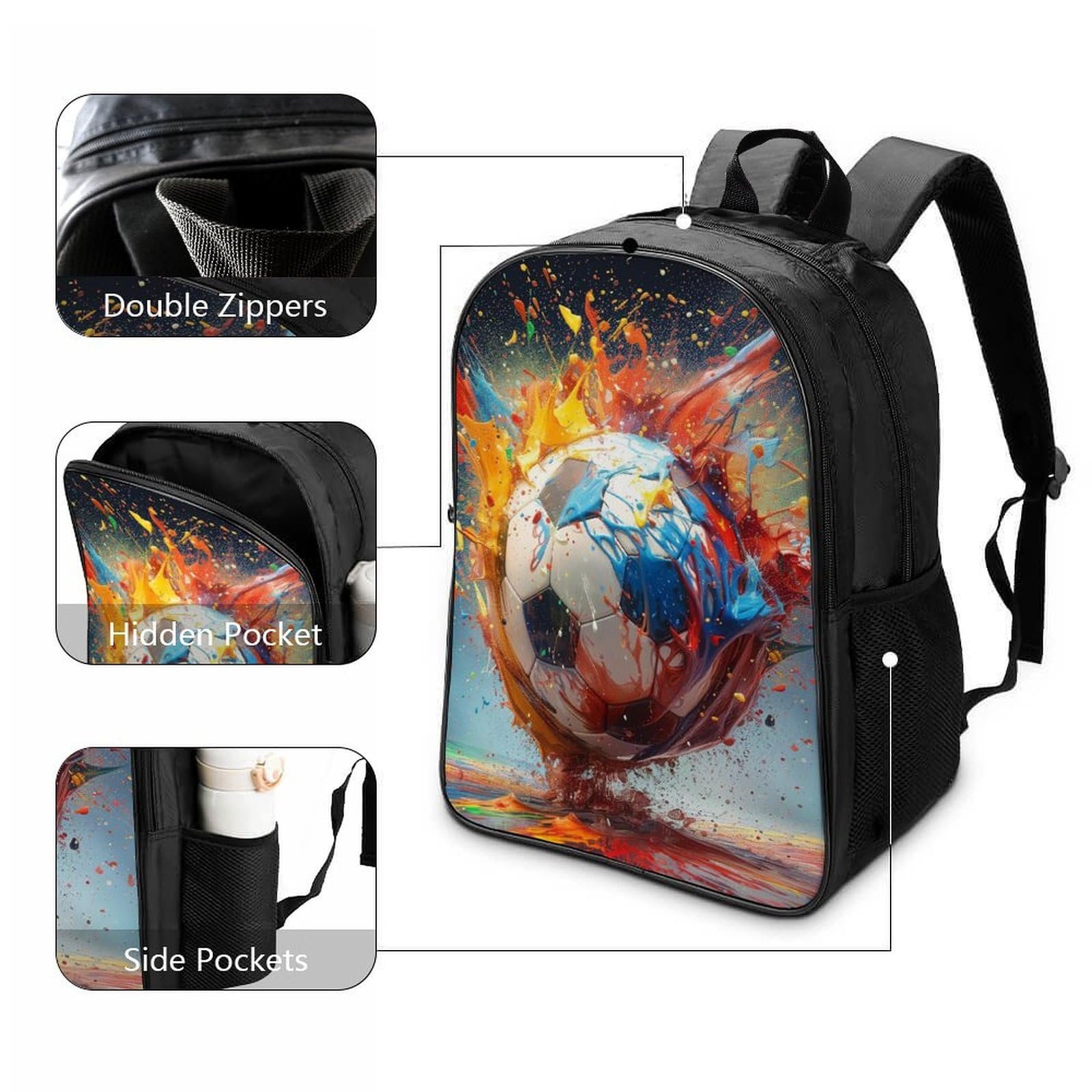 Рюкзак DPEOANEBN Football 40x28x16см, фото №3