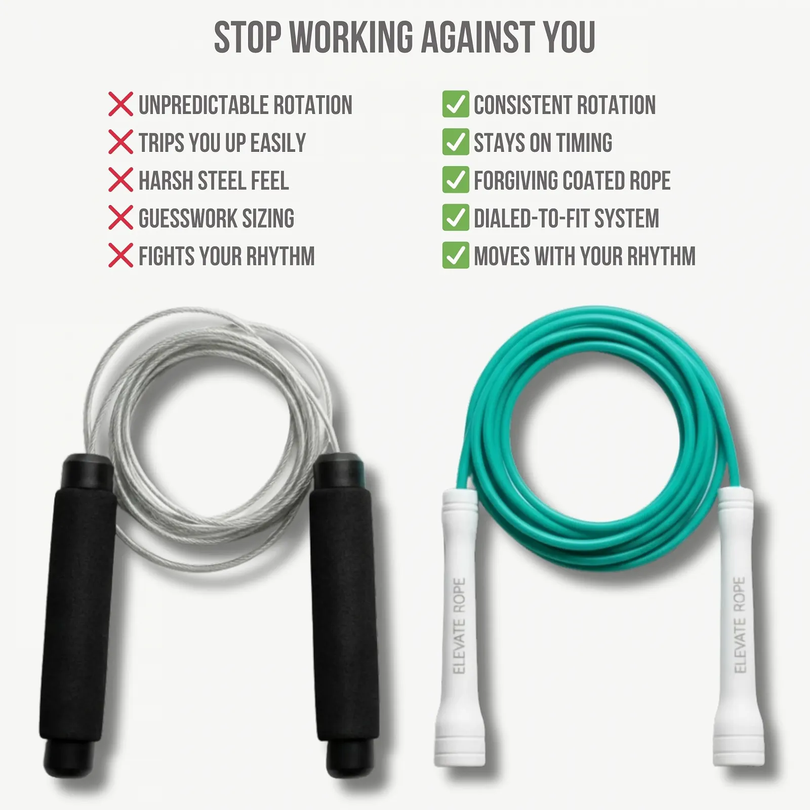 Швидкісна скакалка Elevate Speed Rope MAX ПВХ нейлоновий сердечник 5 мм 3 м, фото №7 Швидкісна скакалка Elevate Speed Rope MAX ПВХ нейлоновий сердечник 5 мм 3 м, фото №7