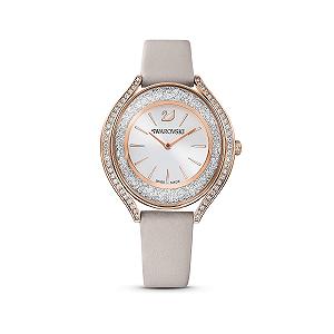 Часы Swarovski Crystalline Glam, Розовое золото, Серый, Размер блока, Часы Crystalline Aura - Фото 1