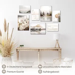 Настінні картини Novart Nature Landscape N035871a 7 штук Бежеві synthetic.ua - Фото 1