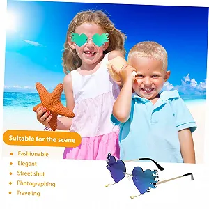 Солнцезащитные очки Сердце Packove 4 шт Фотоочки Легкие synthetic.ua - Фото 1