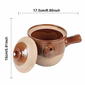 Кастрюля для китайской медицины глиняная 2 л с носиком эргономичная ручка synthetic.ua - Фото 1