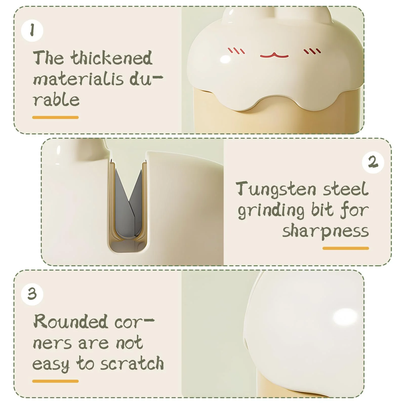 Ручная точилка для ножей Pack of 2 Professional на присоске, фото №3