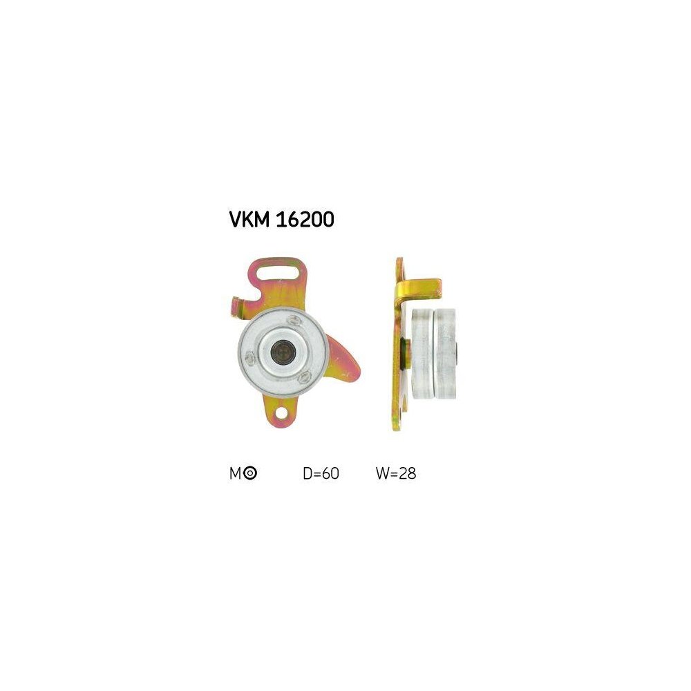 Ролик натягувача ременя ГРМ SKF VKM 16200 для CITROËN PEUGEOT RENAULT, фото №1