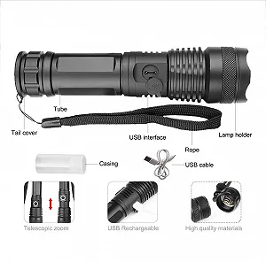 Фонарь POCKETMAN High Performance Rechargeable LED Mini Super Bright Hand Zoomable Waterproof Camping synthetic.ua - Фото 1