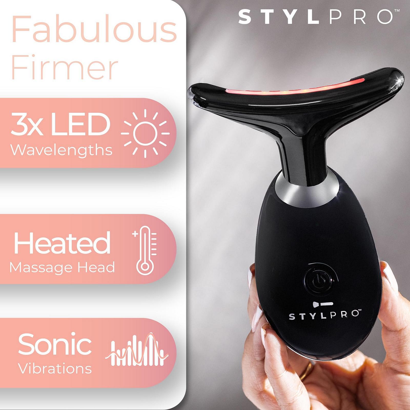 Прилад для обличчя та шиї STYLPRO LED - світлова терапія з теплом та вібрацією, фото №5