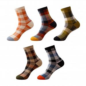 Шкарпетки AKAMAS Вкорочені, в клітинку, 5 пар - Фото 1