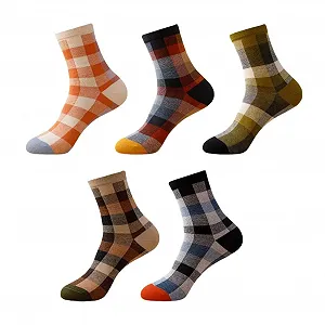 Купить Носки AKAMAS Укороченные, в клетку, 5 пар - Фото 1 Носки AKAMAS Укороченные, в клетку, 5 пар - Фото 1