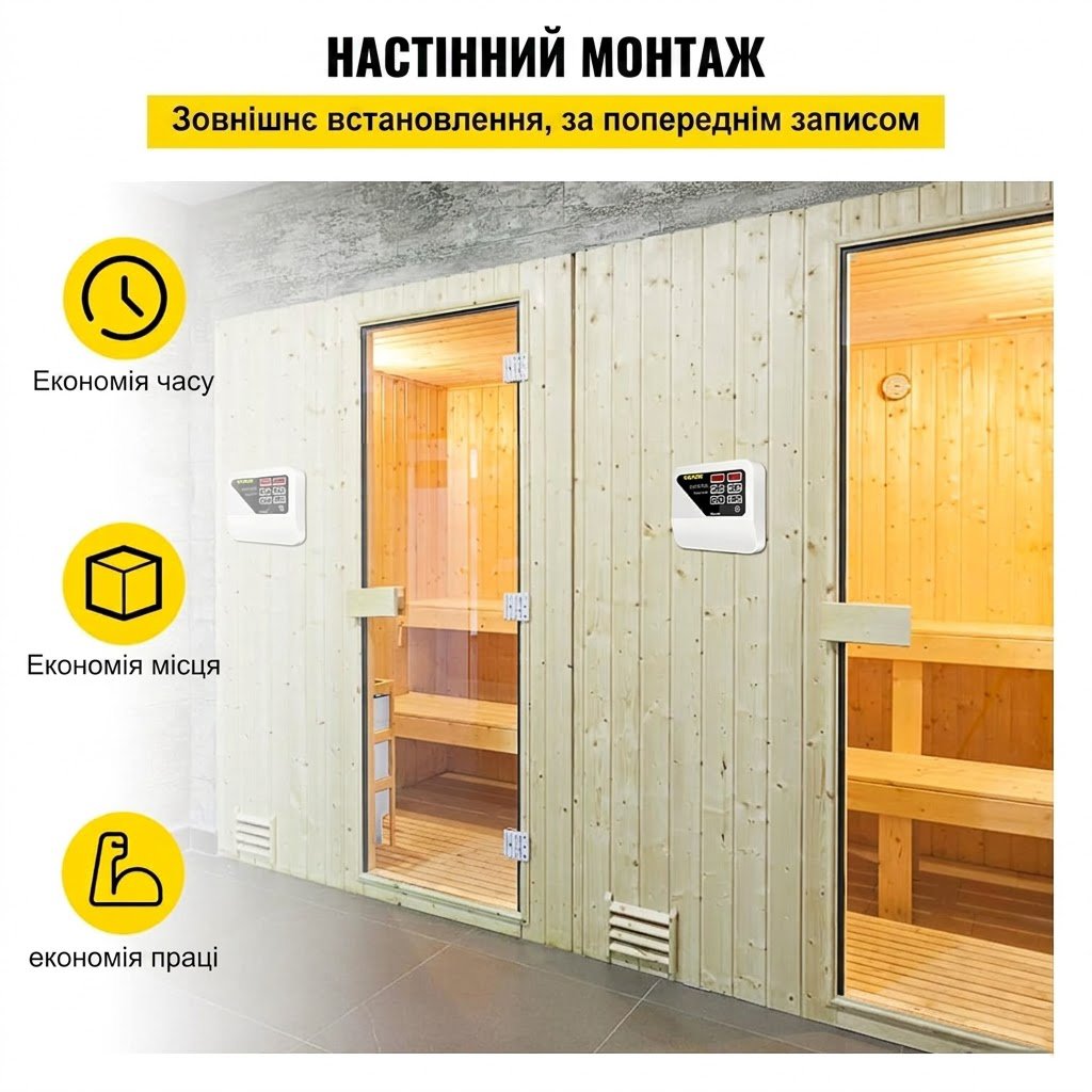 Внешний контроллер для сауны VEVOR FlowerW 3-9kw CON-1 Белый, фото №4