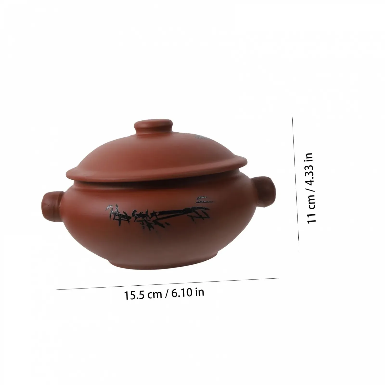 Керамическая кастрюля для медленного тушения и приготовления на пару термостойкая прочная универсальная суповая, фото №2